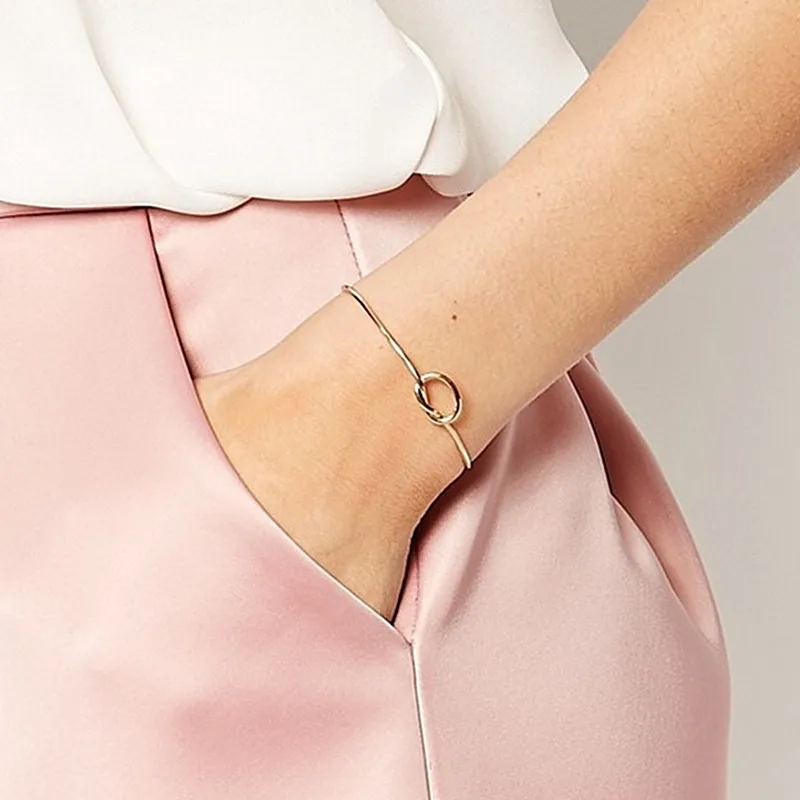 Bangle Bracelet SL231 Knot Cuff Bracelets & Bangles Fashion Open Bangle Women Bracelet Pulseiras Pulseira Feminin LOVE Valentine's Day Gift