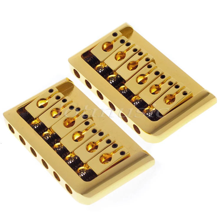2 pcs Guitar Parts Gold Hardtail Electric Guitar Fixed Bridgefixed