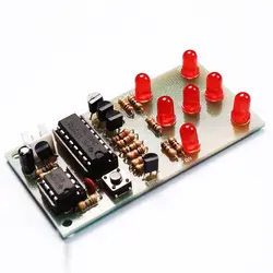 Электронные кости NE555 CD4017 DIY Kit 5 мм красные светодиоды 4,5-5 V ICSK057A электронный Fun комплект