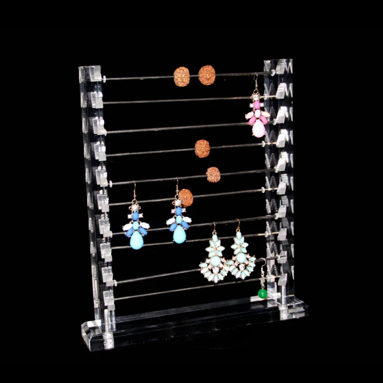 White / Clear Solid Acrylic Rondelles Rack Charm Pandora Beads Display Stand Holder European Bracelet Jewelry Organizer Showcase