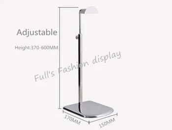 

2pcs High quality mirror stainless steel metal women bag display rack holder wig/purse/handbag display stand rack free shipping