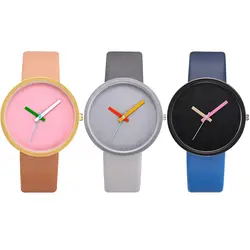 Для женщин часы серый контраст кожа кварцевые часы для женщин часы любителей унисекс повседневное женские наручные часы 2019 Часы Relogio Feminino