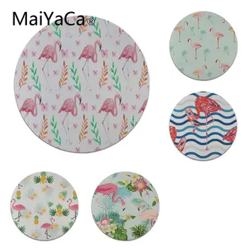 

MaiYaCa In Stocked Flowers Summer Flamingos Round Mouse pad PC Computer mat Size for 200x200x2mm and 220x220x2mm Cool Mouse Pads