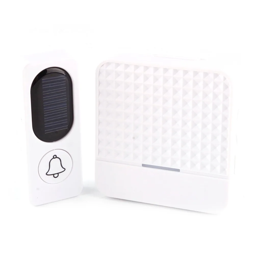 

OWGYML 433MHZ 52 Songs Bell Wireless Solar Digital Doorbell Night Light 200m Remote Control Home Security Protection EU/US Plugs