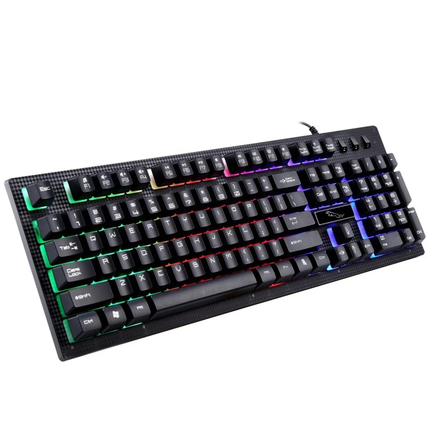 Vococal 104 клавиши USB Проводная светодиодный ная подсветка игровая клавиатура для ПК