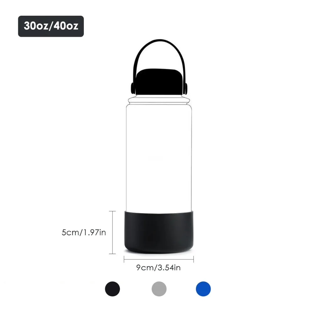 

Protective Silicone Sleeve for Hydro Flask Stainless Steel Bottle Portable Travel Free Anti-Slip Bottom Cover office