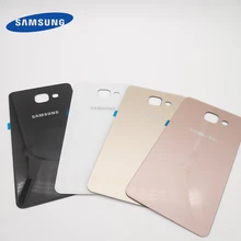 samsung Galaxy A710 A710F чехол для задней батареи, стеклянный корпус для samsung A7, Замена задней двери+ чехол