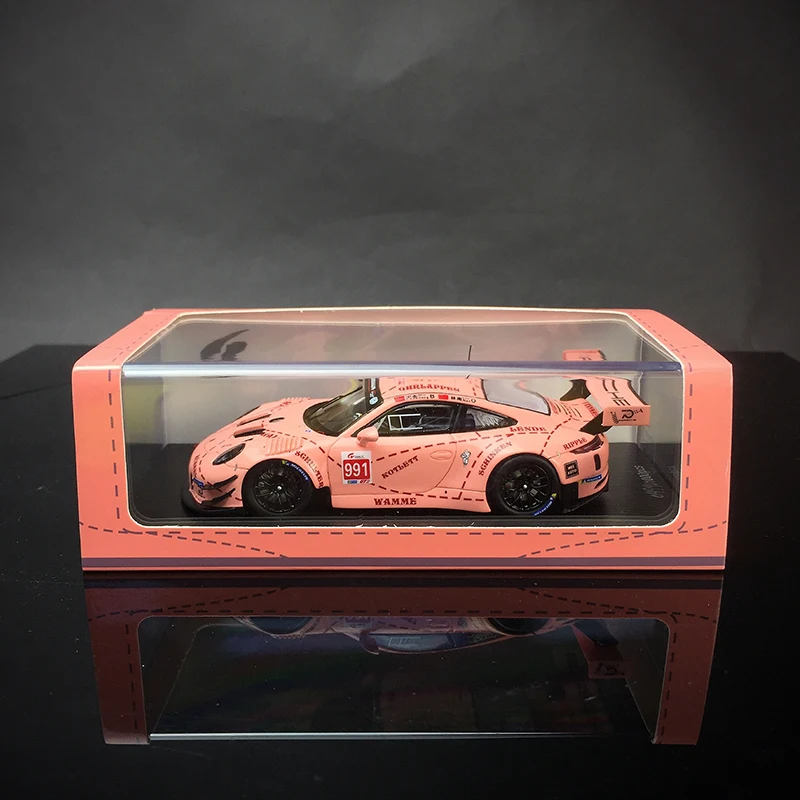 Ограниченное предложение 1/43 супер автомобиль 911 RSR Розовая Свинья Ле Ман модель дома дисплей коллекция мебели