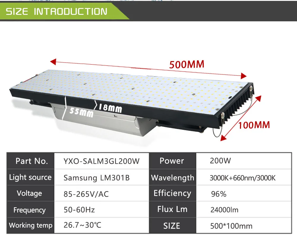 Светодиодный светильник для выращивания квантовой платы samsung LM301B светодиодный полный спектр 200 Вт 400 Вт 600 Вт samsung 3000 К 660nm, Veg/Bloom state Meanwell driver