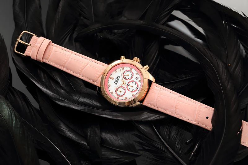JEDIR часы женские кварцевые модные повседневное бизнес часы кожаный браслет женский 24 часа Авто Дата наручные 6011