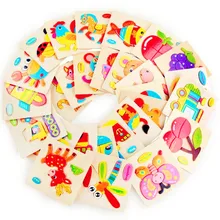 Детские деревянные 3D головоломки, игрушки для детей, Мультяшные животные, машины, деревянные пазлы, интеллект, Детские Ранние развивающие игрушки