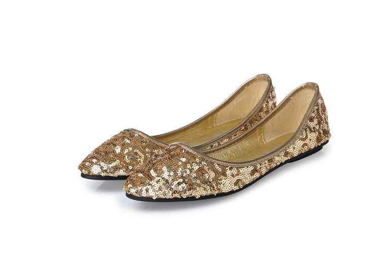MVVJKE/ г. летние женские туфли на плоской подошве с вырезами, удобная женская повседневная обувь шикарные туфли-лодочки с острым носком дышащие мужские трусы большого размера для женщин - Цвет: Золотой