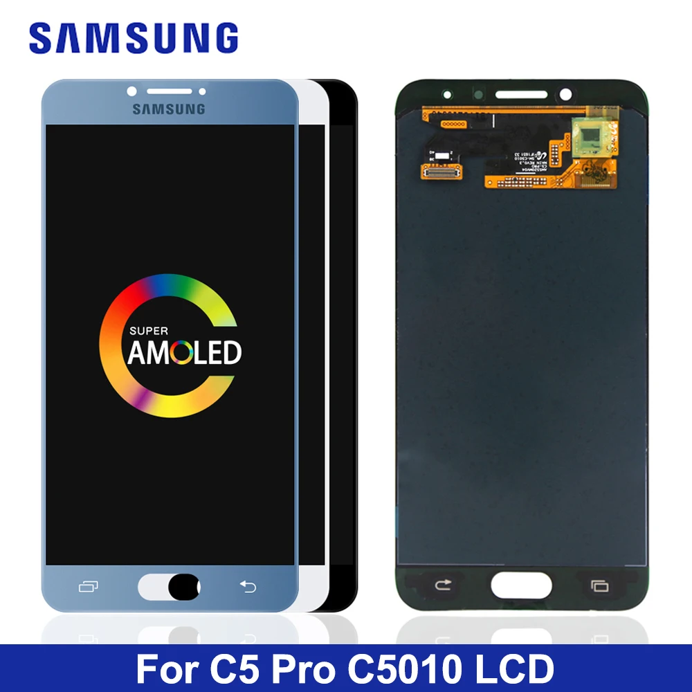 

5.2'' Super AMOLED Display For SAMSUNG GALAXY c5 pro c5010 LCD Display Touch Screen Digitizer Assembly Replacement