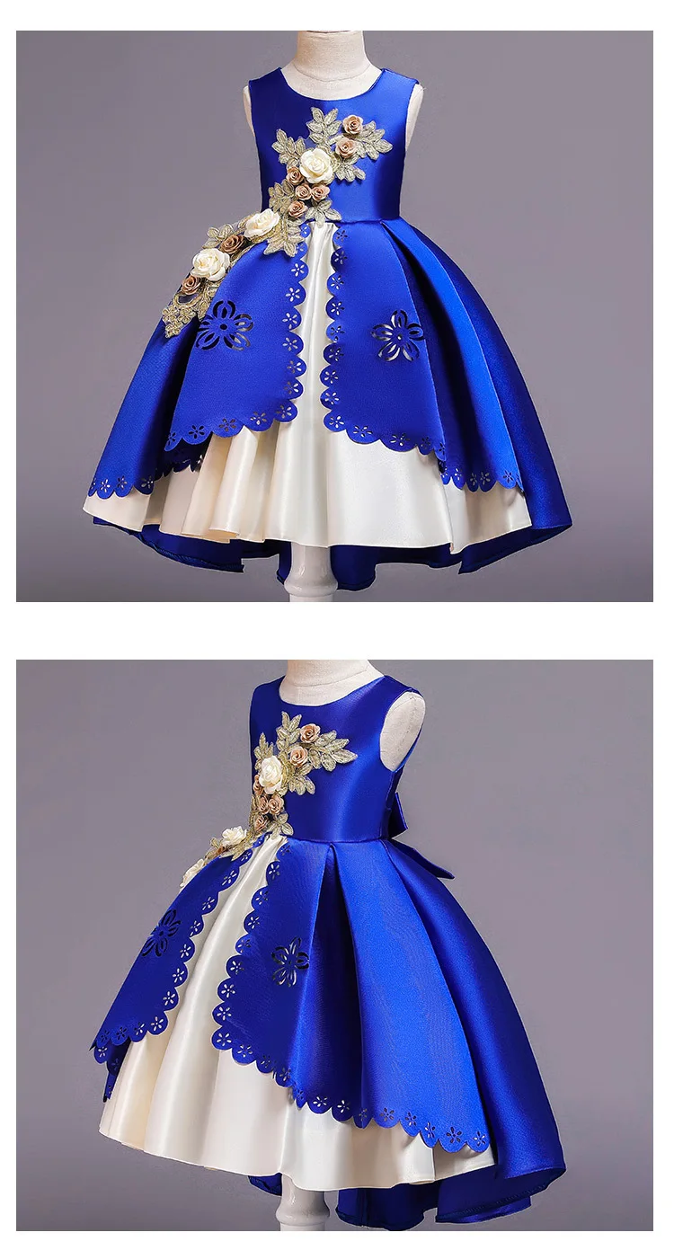 Г. новое платье принцессы платья для девочек Пышное Сетчатое платье сценические костюмы, банкетное платье подходит для детей от 4 до 10 лет