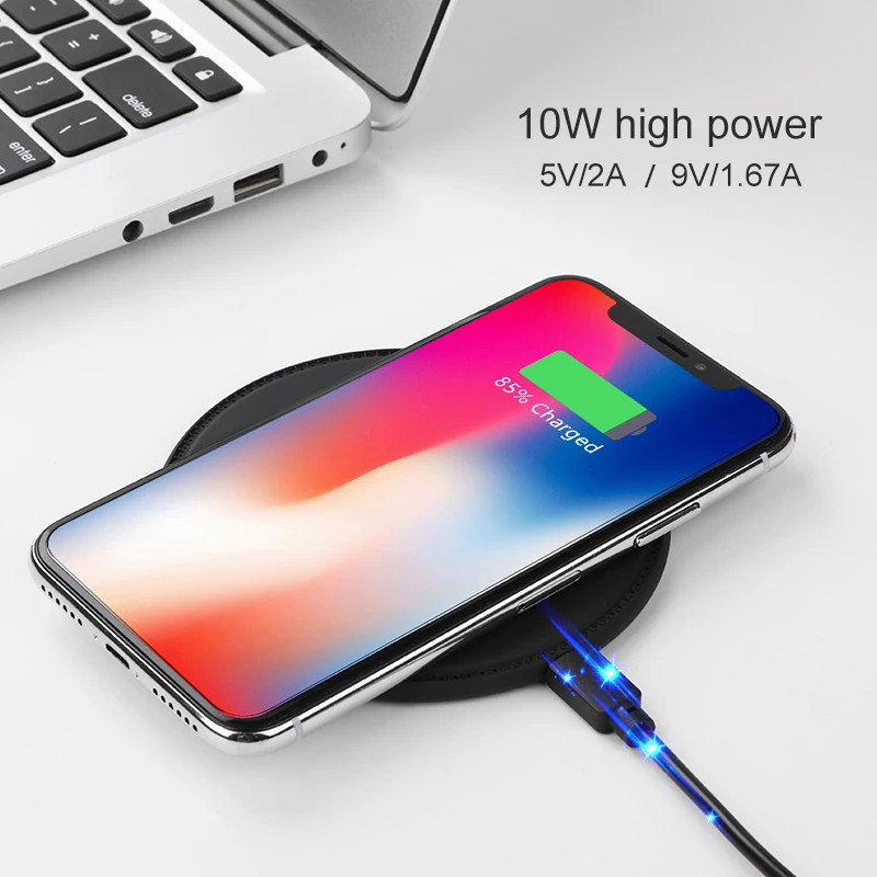 SeenDa 10 Вт Qi Беспроводное быстрое зарядное устройство для iPhone X 8 Plus быстрая