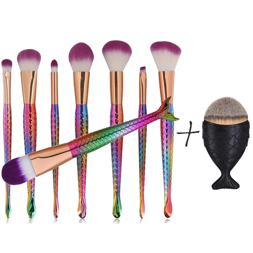 2017 New 9PCS Kabuki Make up Brushes Set Makeup Foundation Powder