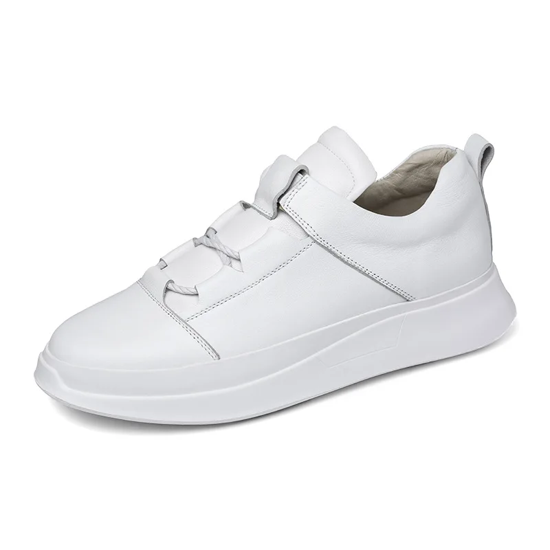 

Mr Smile Genuine Leather Sport Casual Shoes Lace-up Tenis Superstar Rubber Flat Walking Basket Sneakers Skate Shoe