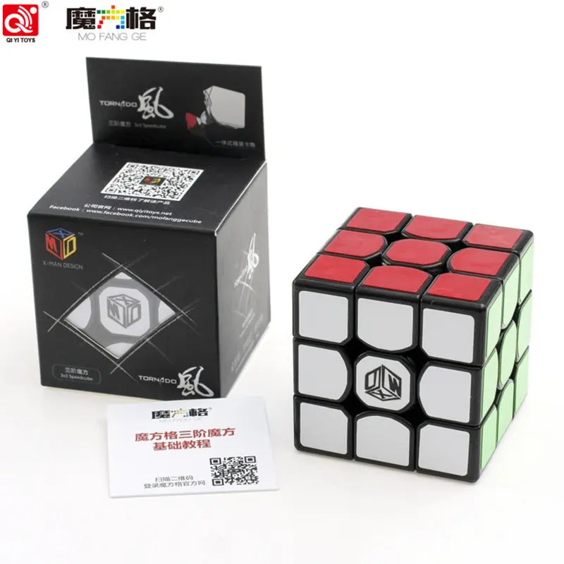 Qiyi X man Фэн 3x3x3 куб волшебный черный/белый Cubo Magico профессиональные скоростные