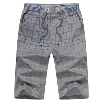 

2017 Summer New Casual Drawstring Loose Bermuda Men Comfortable Breathable Gray Mens Shorts Summer