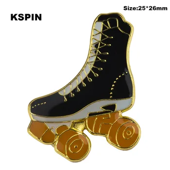 

Skating Shoes Brooch Pins Roller Skates Cute Cartoon Anime Icons Badges Metal Brooches for Mens 100pcs XY0326