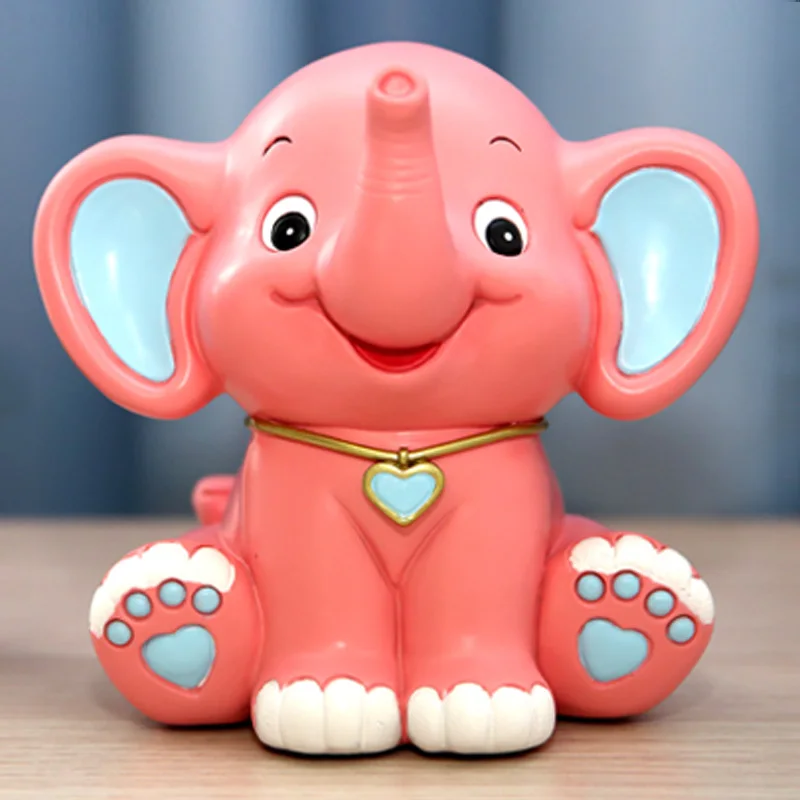 Very cute resin elephant Money Boxes Smiley face animal elephant piggy
