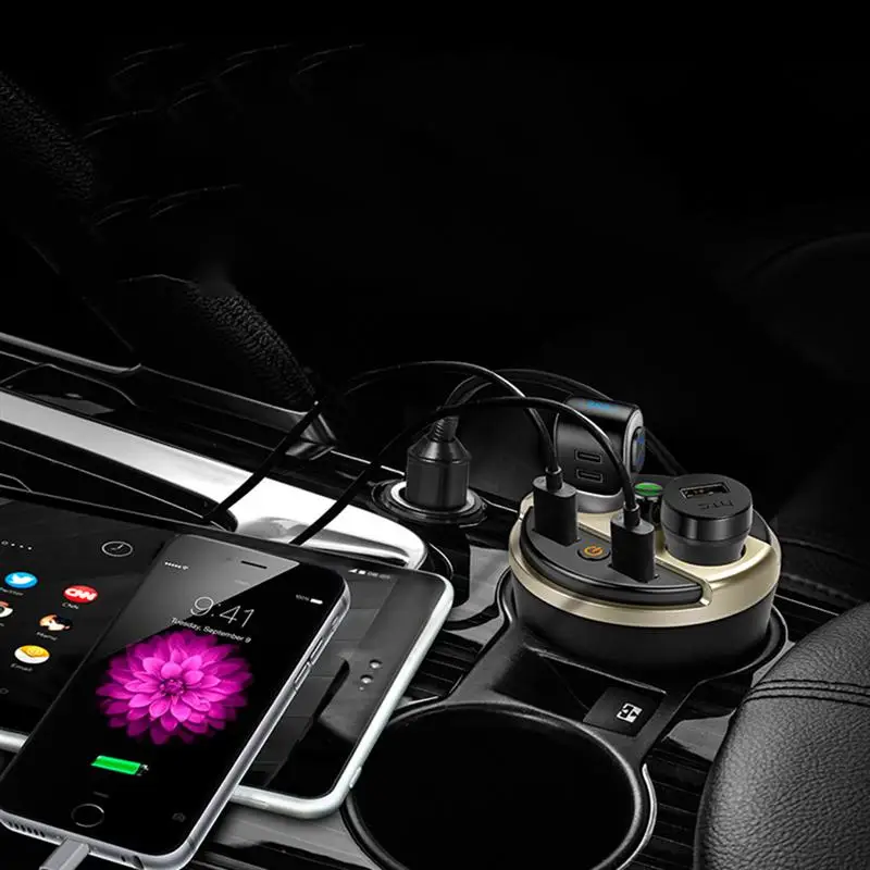 Автомобиль Bluetooth fm передатчик Кубок MP3 плеер Hands Free Car Kit подстаканник