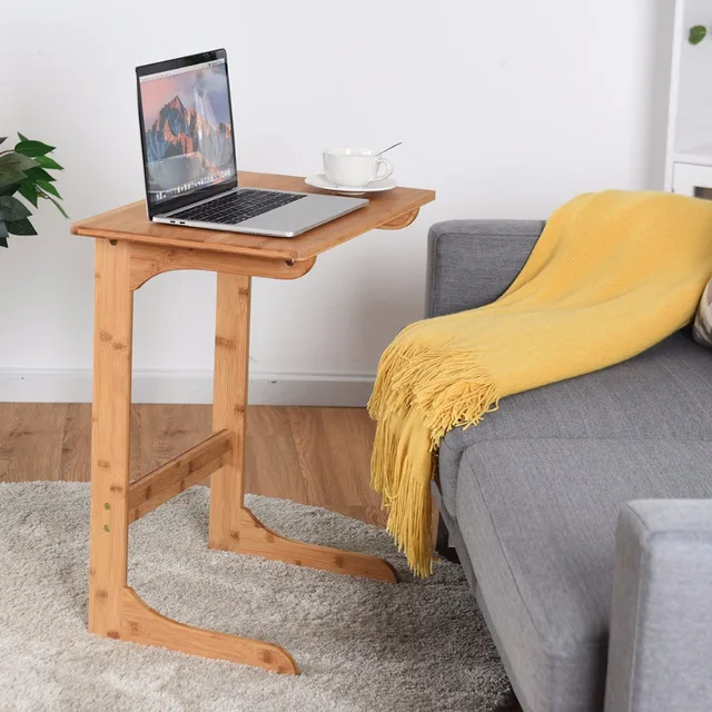 Giantex Bamboo Sofa Table Laptop Desk Coffee Snack End Bed Giantex Bamboo Sofa Table Laptop Desk Coffee Snack End Bed Side Home Office Hw59432