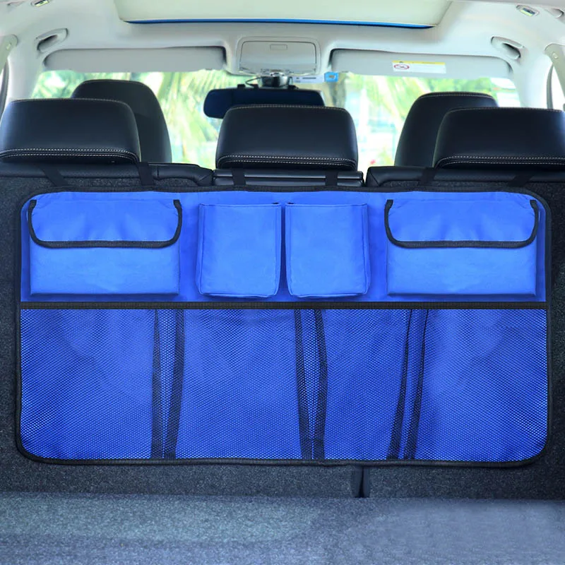 Car Trunk Organizer Mesh Drinks Storage Bag Travel Auto Backseat Hanging Pocket for SUV Van Truck YAN88