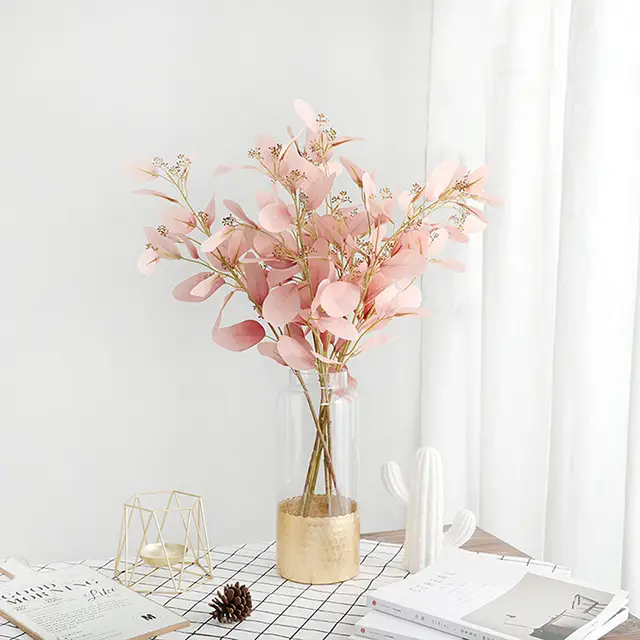 Artificial Flowers Real Touch Fake Eucalyptus Leaves Wedding