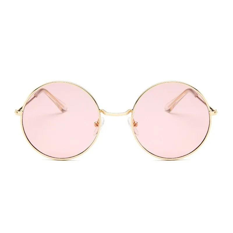 Ретро круглые розовые солнцезащитные очки es для женщин, фирменный дизайн, солнцезащитные очки es для женщин, сплав, зеркальные стекла для глаз es, женские стекла