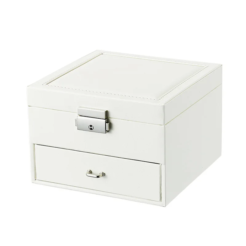 

Nordic PU Jewelry Organizer Box Makeup Bracelets Earring&Ring Packaging Case Storage Box Casket Necklace Container Collection