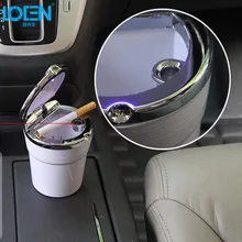 Автомобильный светодиодный светильник пепельница авто для путешествий пепельница для сигарет модная автомобильная пепельница со светодиодной подсветкой портативные аксессуары HK air