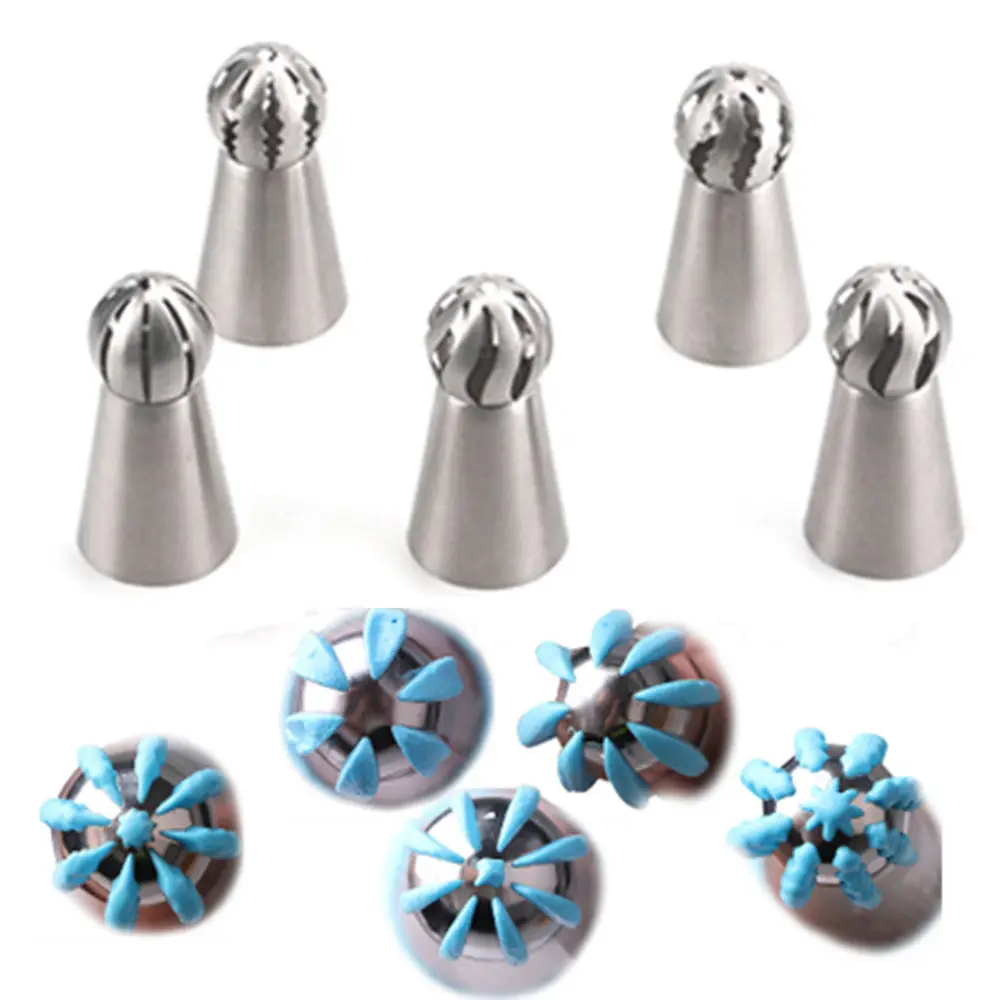 

Russian Sphere Cream Icing Piping Nozzle Pastry Tips Cupcake Decorating Tools