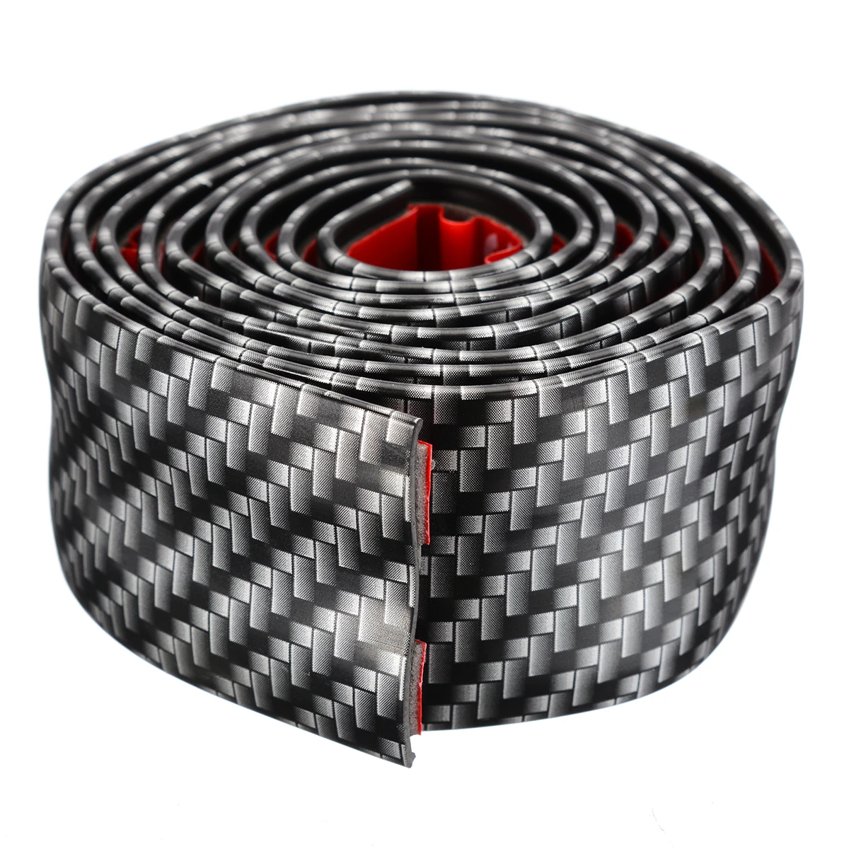 Mayitr 1 Roll Carbon Fiber Style Rubber Car Door Sill Protector Edge Guard Strip 1M*3CM DIY Door Sill Protector Edge Guard