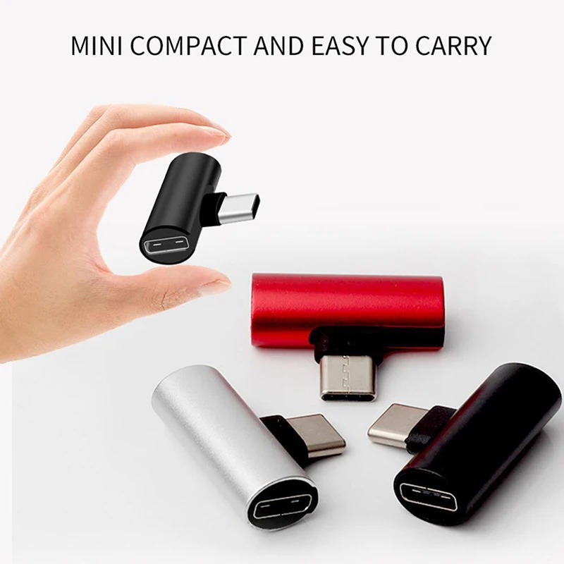 

High Quality 2 In 1 USB 3.1 Type-C to 3.5mm Jack Audio Cable Headphone Adapter for Samsung