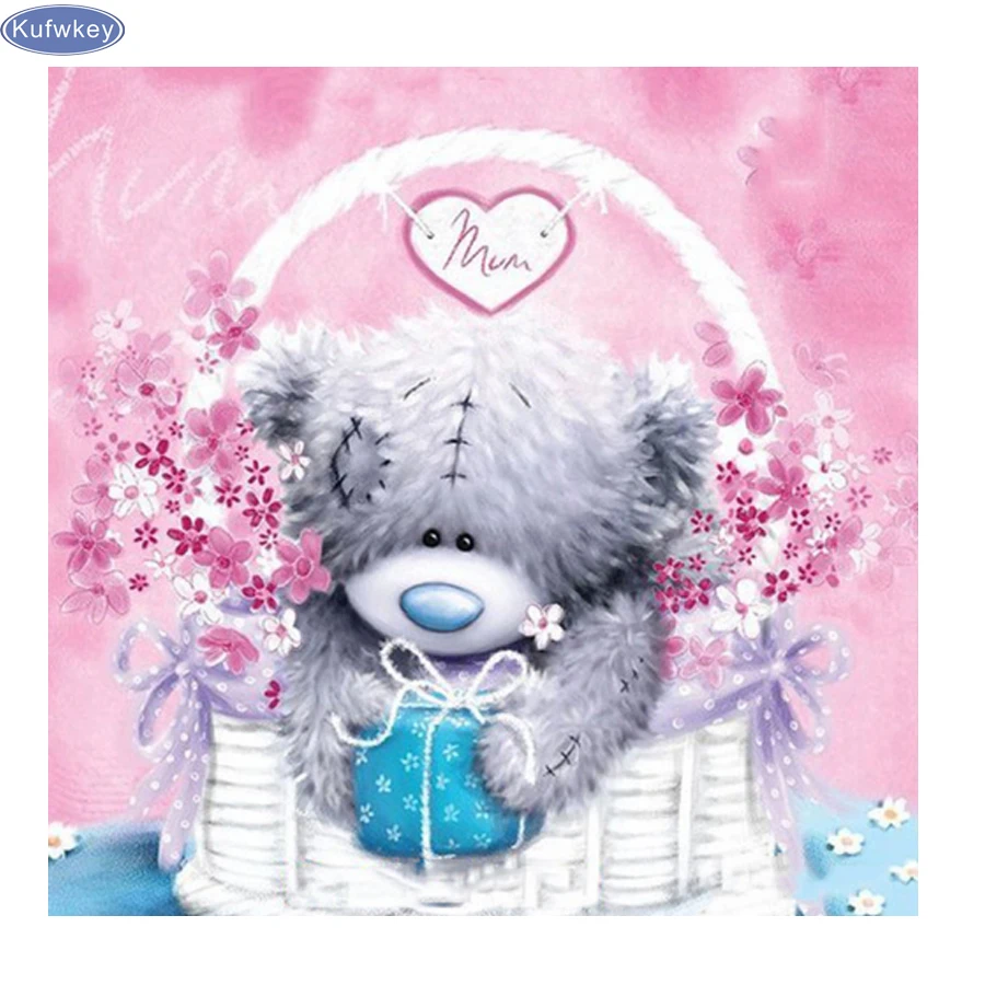

5D DIY Diamond Painting Cartoon lovely toy bear,diamond Embroidery Cross Stitch Rhinestone diamond Mosaic Painting Home Decor