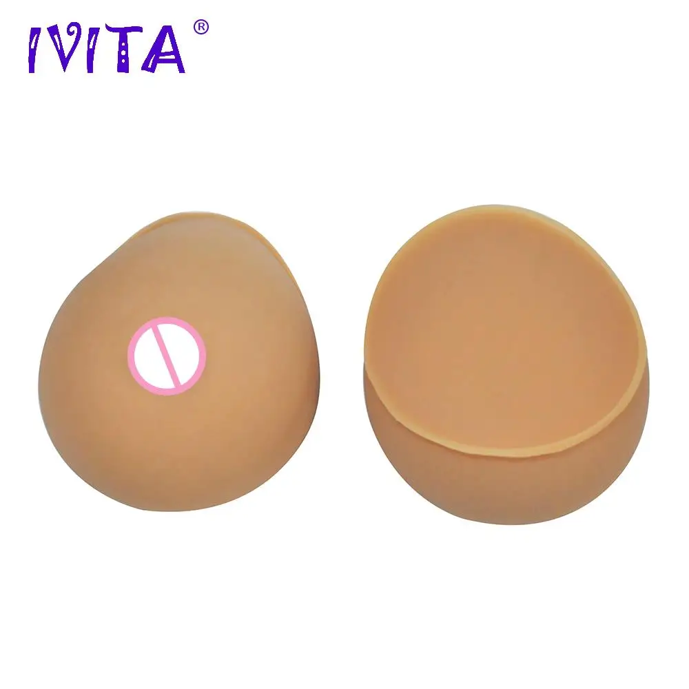 

IVITA 2800g Suntan False Breast Forms Enhancer Realistic Silicone Form & Fake Boobs For Crossdress Transgender Mastectomy Breast