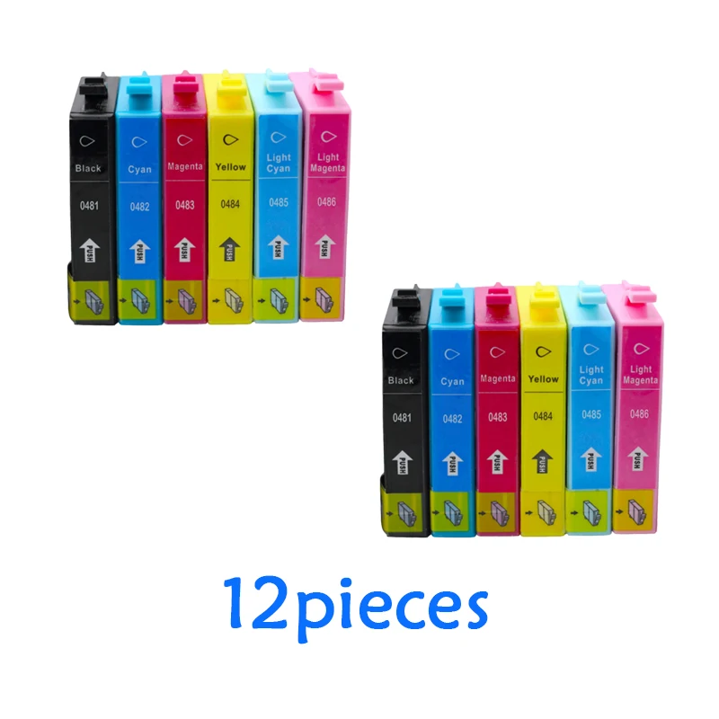 T0481 совместимый картридж с чернилами для Epson Stylus Photo R200 R220 R300 R300M R320 R340 RX500 RX600 RX620 RX640 принтер T0481-T0486