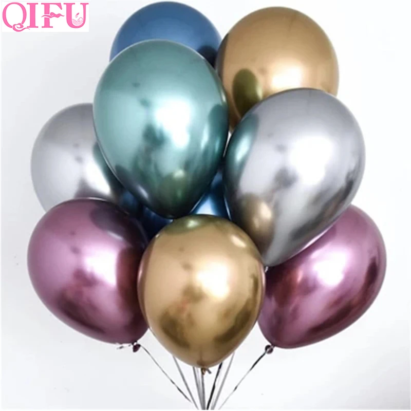 Qifu 10pcs Metallic Palloncini Palle Buon Compleanno Palloncino Decorazione Festa Di Compleanno Per Bambini Palloncini Air Balloon Balon Elio Baloon Palloncini E Accessori Aliexpress