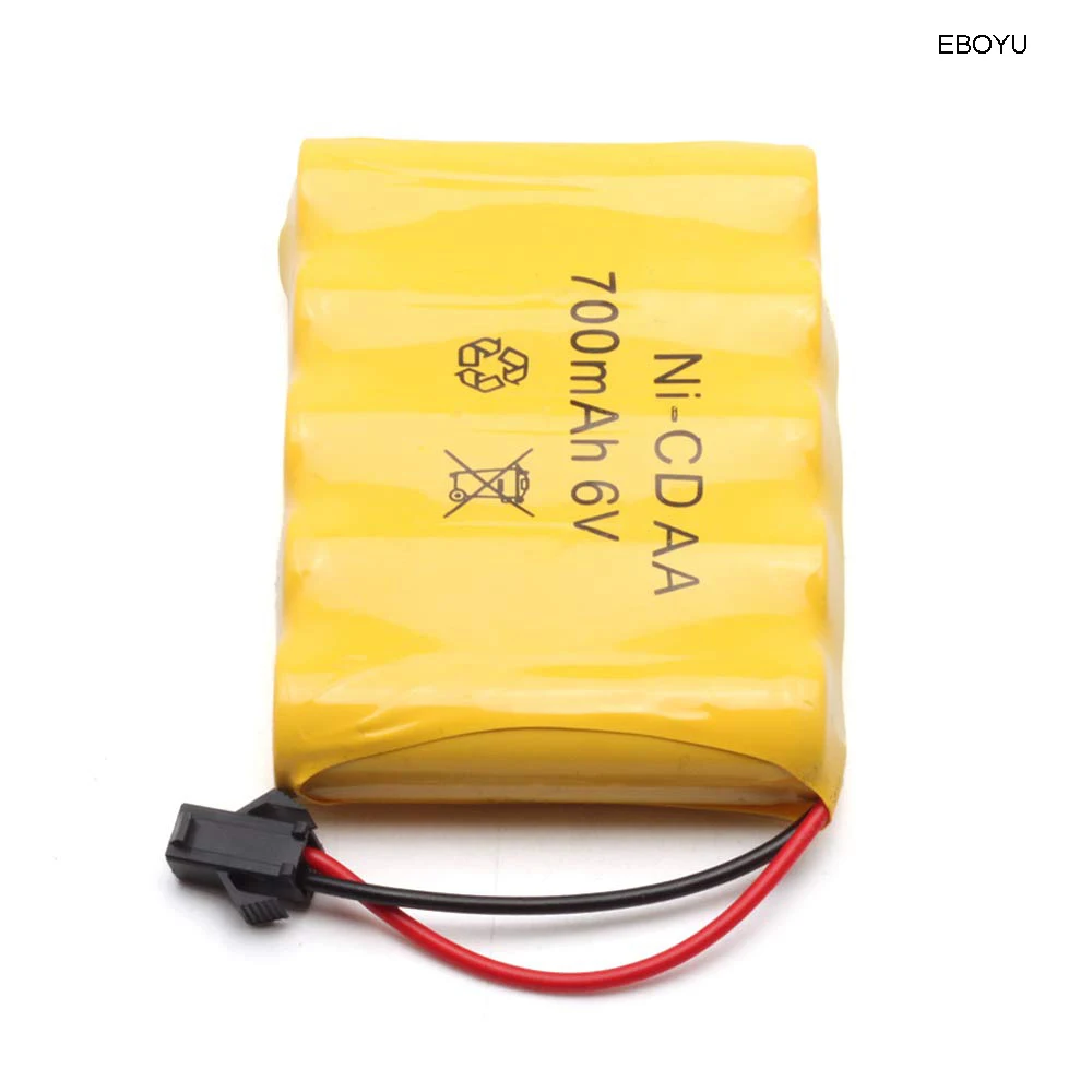 Аккумулятор EBOYU Ni Cd 6 в 700 мАч с разъемом SM 2P для WPL B1 B24 B16 C24 C14 RC 2 4G 4WD Гусеничный