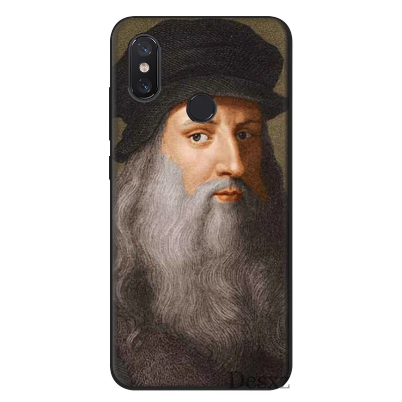 Итальянский чехол для телефона Leonardo Da Vinci с художественной росписью Xiaomi Mi 6 8 Lite A1 A2