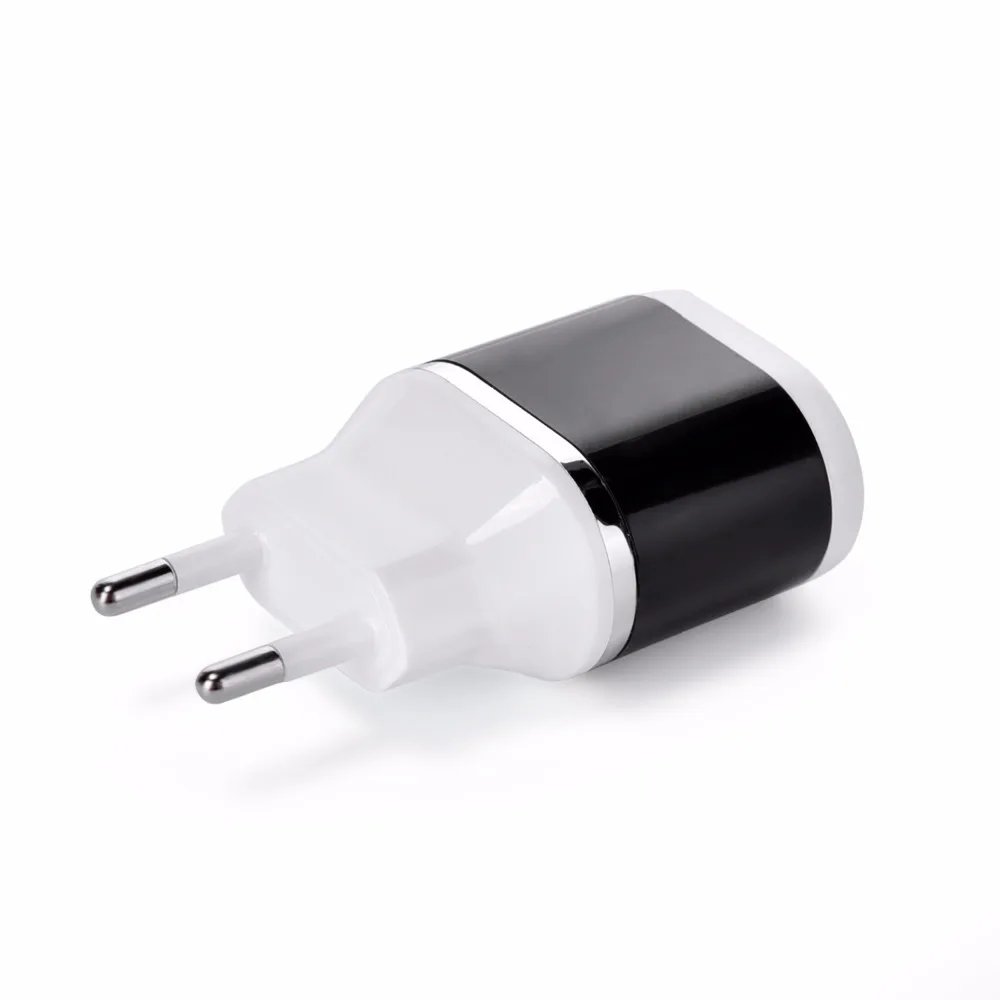 2 usb порта вилка европейского стандарта Зарядное устройство + 1 м кабеля Micro для