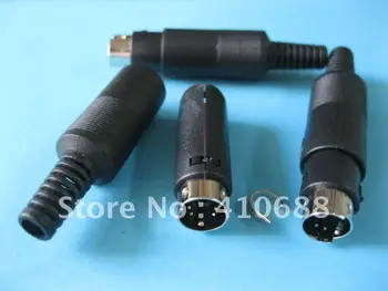 

100 Pcs Per Lot Mini DIN Plug Connector 4 Pin with Plastic Handle Male Hot Sale High Quality