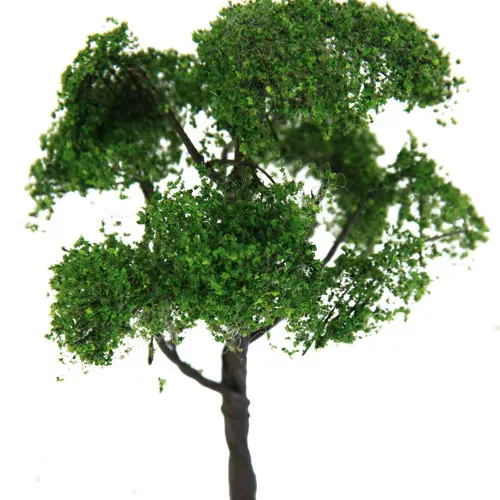2 шт. зеленый мини 12 см декорации Street железнодорожные вагоны Модель Дерево 1/75 масштаб макет поезда модель поверхности дерева для дома