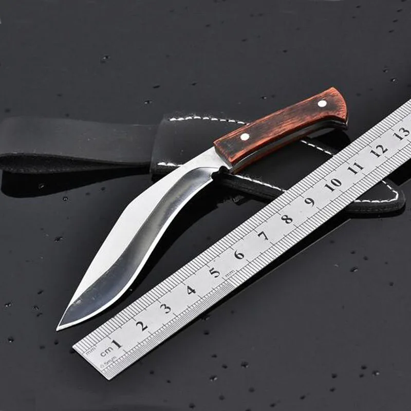 

Free Shipping Hunting Knife Fixed Blade Doglegs Knife Outdoor Camping Survival Sharpening Stone Knives