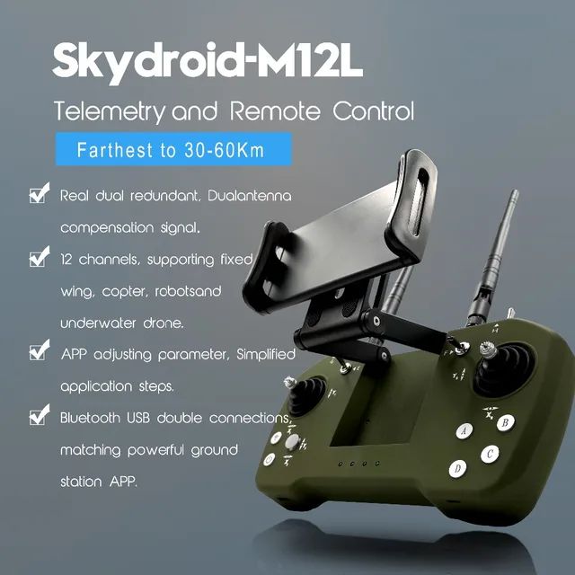 Skydroid M12L 30 60km Remote Control Wireless Data Link Digital Video
