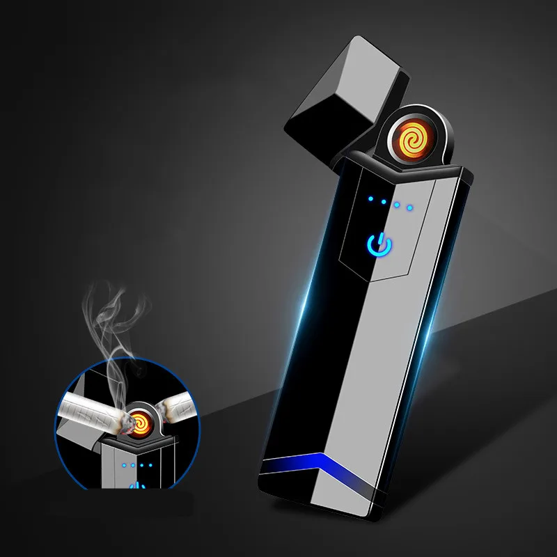 Электрические Зажигалки Курительные аксессуары с USB Перезаряжаемый отпечаток