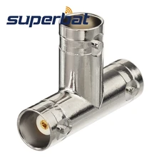 Superbat 5 шт BNC разъём женский 2 BNC розеточный переходник T-shape сплиттер