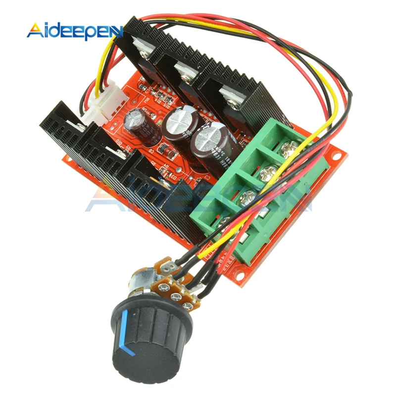 DC 10 V-50 V 40A 2000W Max DC регулятор скорости двигателя PWM HHO RC ШИМ-регулятор управления 12V 24V 48V с кабелем черный корпус