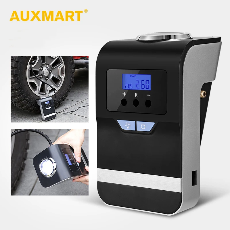 

Auxmart Car Air Compressor Digital Tire Inflator DC 12 Volt Car Portable Air Compressor Pump for Car Motorcycles Bicycles